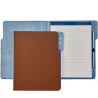 Personalized British Tan Leather Padfolio