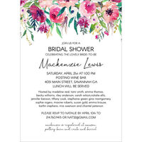 Purple Flower Drop Invitations