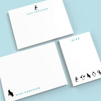 Playful Penguins Flat Note Card Collection