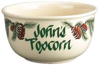 Stoneware Pine Cone Popcorn Bowl